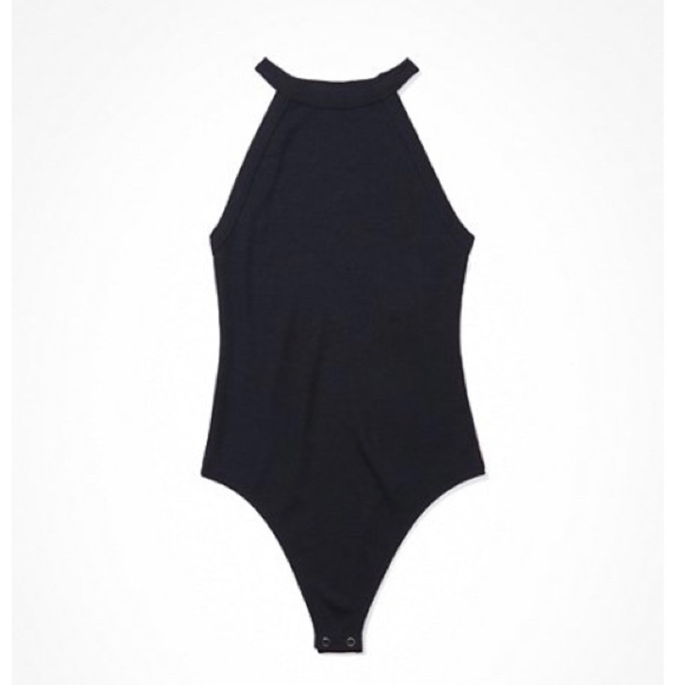 High Neck Waffle Bodysuit